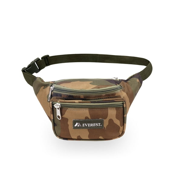 Everest Unisex Signature Waist Fanny Pack Woodland Camo Green
