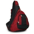 thumbnail image 1 of Everest Unisex Sling Bag Backpack, Burgundy Black, 1 of 2