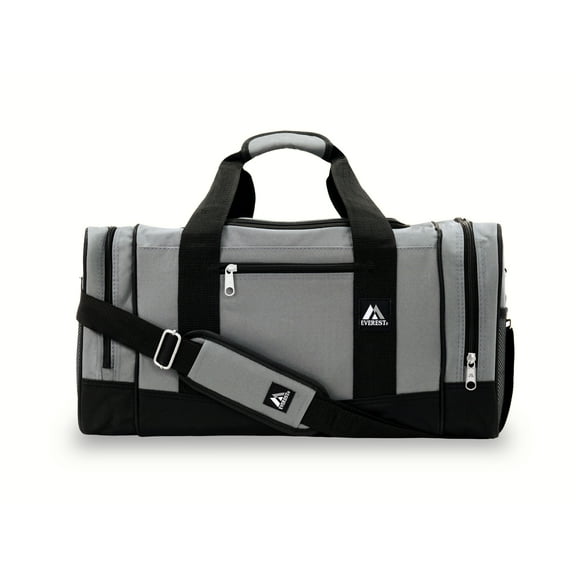 Everest Unisex Sporty Gear Duffel Bag - Large Dark Gray