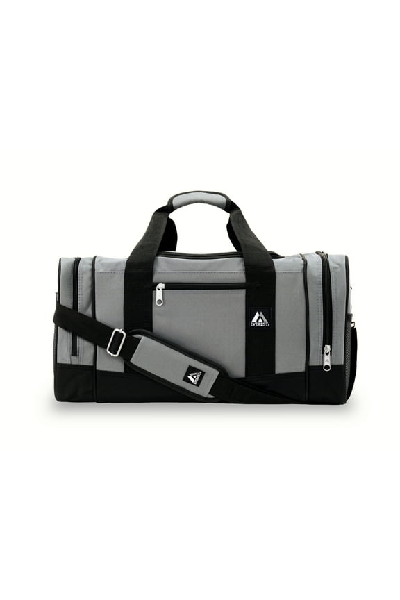 Unisex Sporty Gear Duffel Bag - Large Dark Gray