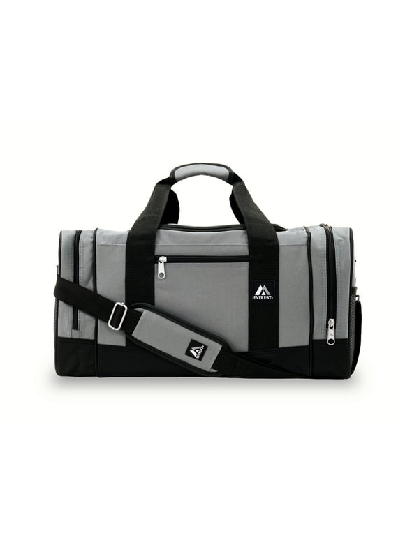 Everest Unisex Sporty Gear Duffel Bag - Large Dark Gray