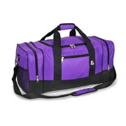Everest Unisex Sporty Gear Duffel Bag - Large Dark Purple