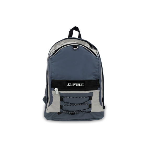 Everest Unisex Two-Tone Backpack with Mesh Pockets, Gray
