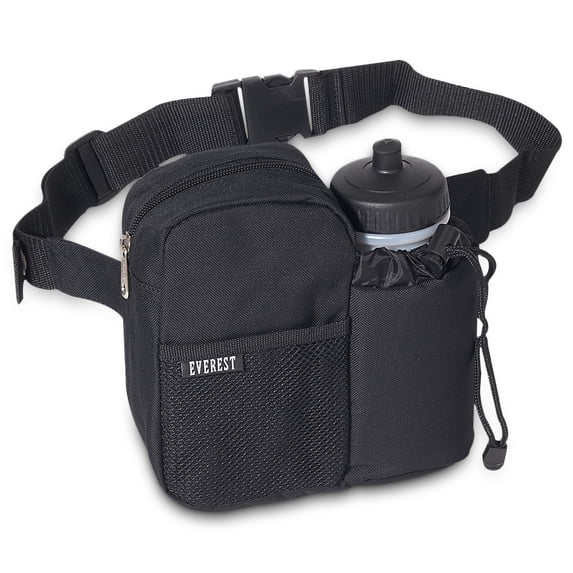 Everest Unisex Waist Bottle Bag Pack Polyester, Black