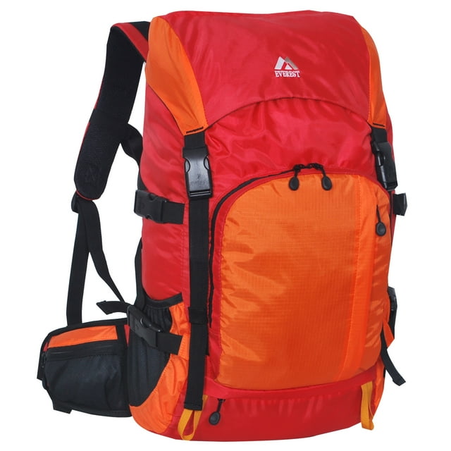 Everest Unisex Weekender Hiking Pack Red Orange