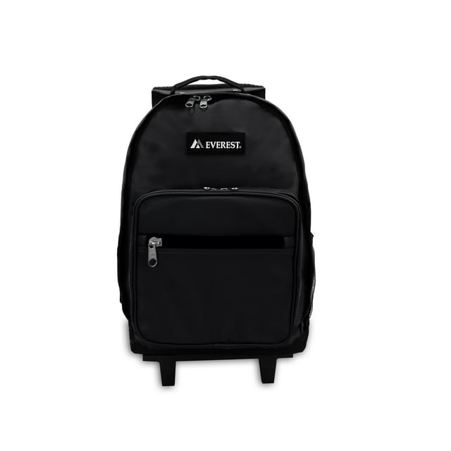 Everest Unisex Wheeled Backpack, Black