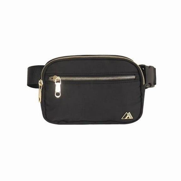 Everest WP3000-BK-GD 7.5 x 5 x 2 in. Premium Waist Pack, Black & Gold - Standard