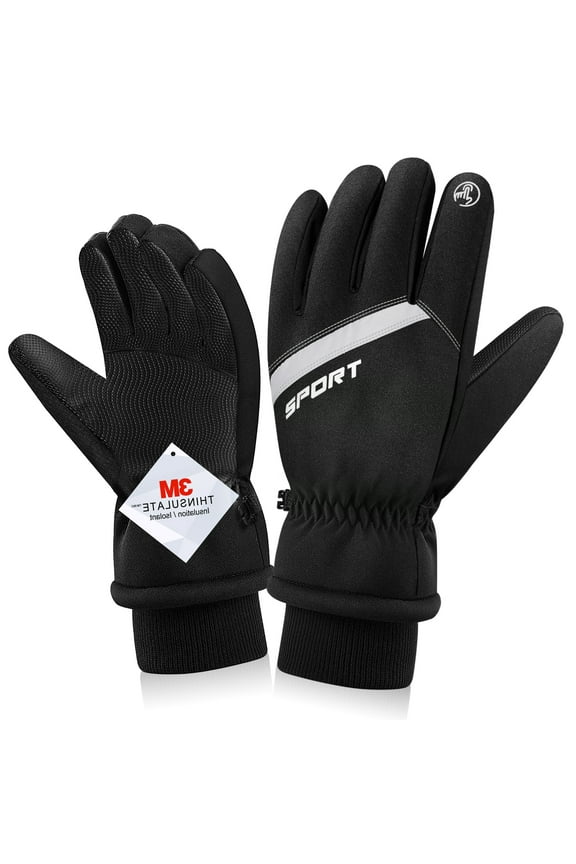 Winter Gloves for Men Women Touchscreen Waterproof Windproof Cold Weather Gloves for Running Cycling