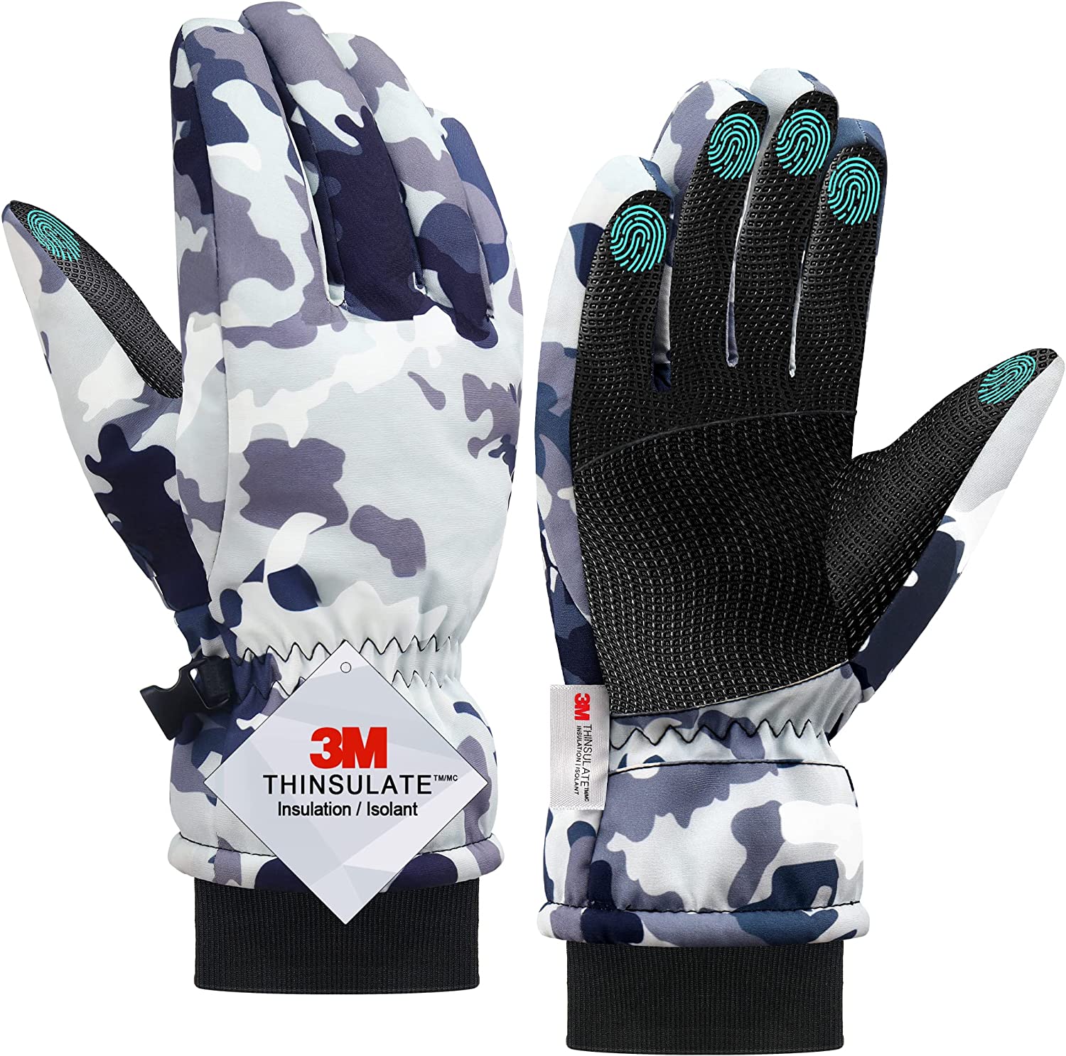 Sefzone Ski Gloves for Men/Women, 3M Thinsulate Waterproof Winter Snow