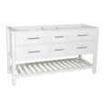 thumbnail image 1 of Everett 60 Inch Birch & Oak Console Vanity Base - White, 1 of 2