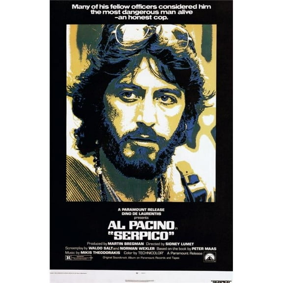 Everett Collection EVCM8DSERPEC002 Serpico Movie Poster Masterprint, 11 x 17
