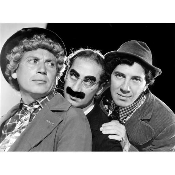 Everett Collection EVCPBDMABREC073HLARGE Marx Brothers The - Harpo Groucho Chico Mgm 1940 Photo Print, 20 x 16 - Large