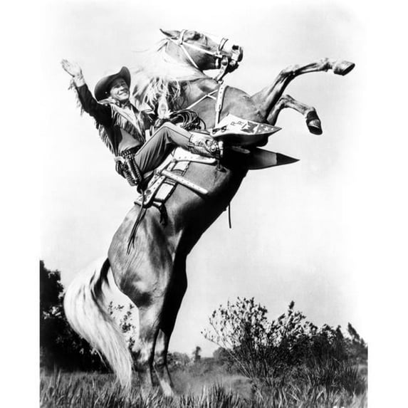 Everett Collection EVCPBDROROEC043HLARGE Roy Rogers Riding Trigger 1940S Photo Print, 16 x 20 - Large