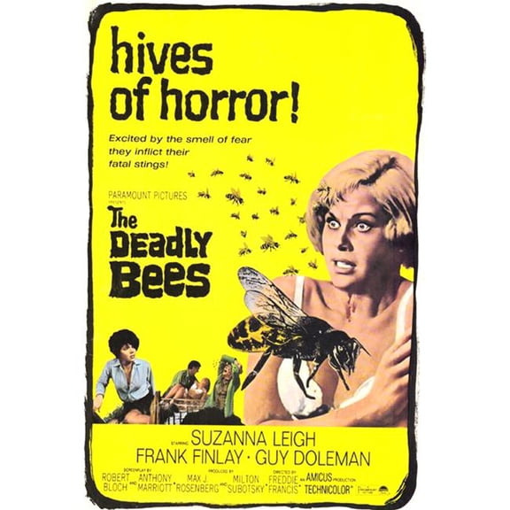 Everett Collection The Deadly Bees From Left - Katy Wild Guy Doleman Suzanna Leigh Catherine Finn 1967 Movie Poster Masterprint