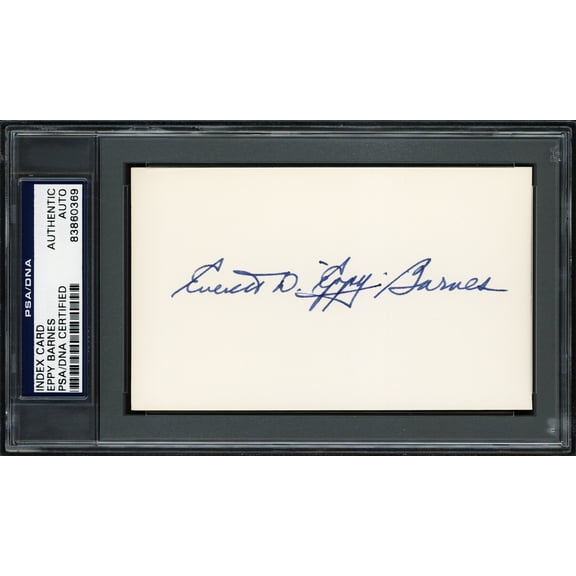 Everett Eppy Barnes Autographed 3x5 Index Card Pittsburgh Pirates PSA/DNA #83860369