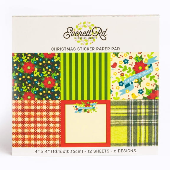 Everett Rd. By Cathe Holden Traditional Holiday 4x4 Adhesive Paper Pack