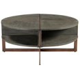 thumbnail image 1 of Everett Solid Wood Cocktail Table in Cast Iron Base in Gray, 1 of 3