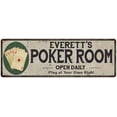 thumbnail image 1 of Everett's Poker Room Gift 6x18 Metal Sign Game Decor 206180048167, 1 of 1