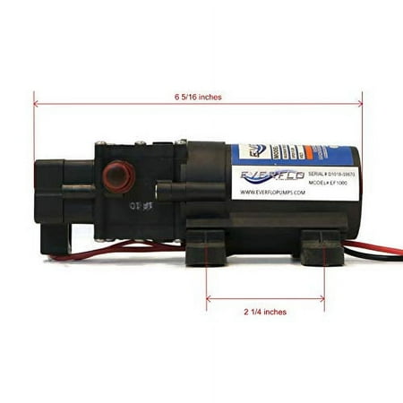 Everflo (Pack of 2) Diaphragm Water Pump 40 psi, 12 Volt, 1.0 GPM for Lawn Sprayers, Boats, RV's