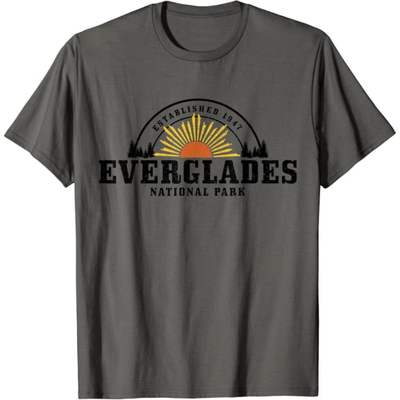 Everglades Est. 1947 Florida Vintage Sunset T-Shirt