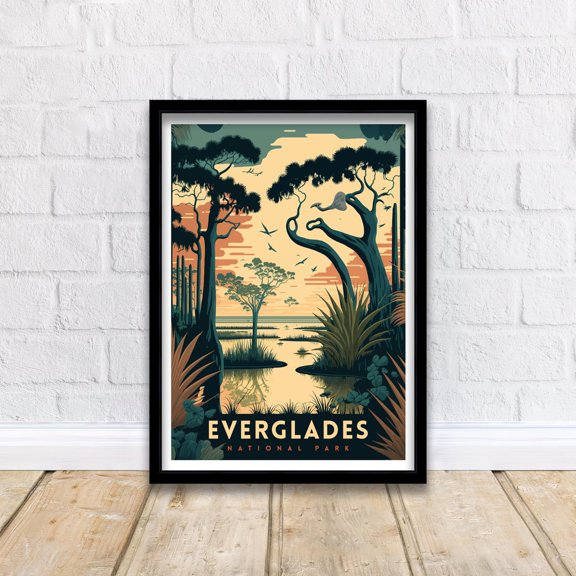 Everglades National Park Florida Cypress Landscape Decorative Interior Home Wall Art Poster