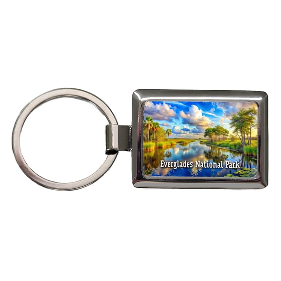 Everglades National Park Florida Metal Rectangle Keychain