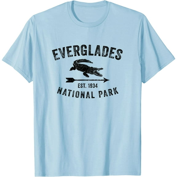 Everglades National Park Florida Vintage Crocodile Souvenir Unisex T-Shirt for Men Women Kids Toddler