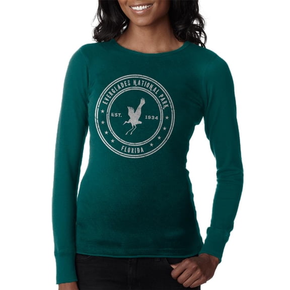 Everglades National Park Juniors Long Sleeve Thermal Teal MD