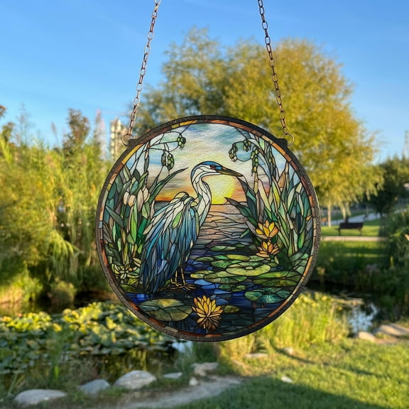Everglades National Park Painted Stained Glass Suncatcher, Window Hanging Decor, Outdoor Sun Catcher Decor, National Park Decor