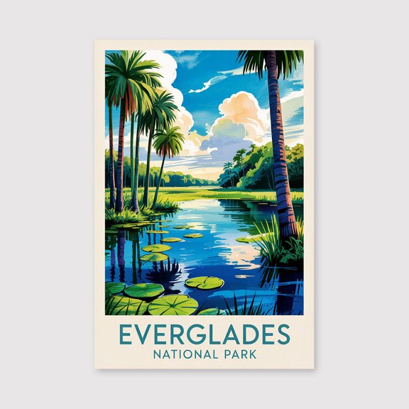 Everglades National Park Travel Print Canvas Wall Art, Everglades National Park Wall Hanging Home decor Everglades National Park Canvas Art, -1WN4704