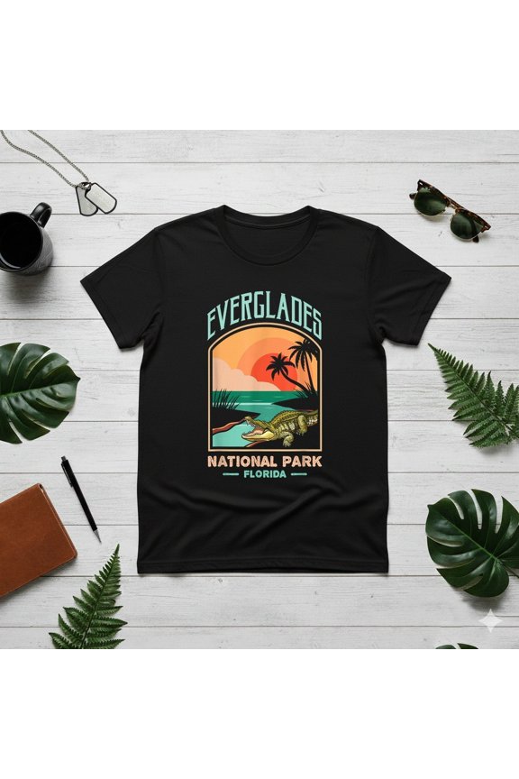 Everglades National Park US Crocodile Florida Alligators T-Shirt S-4XL