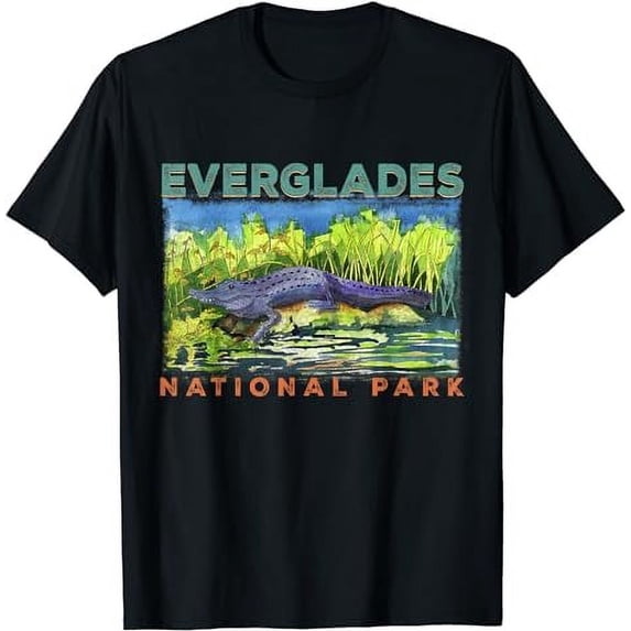 Everglades National Park Vintage Crocodile Alligator Florida T-Shirt