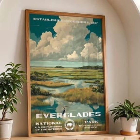 Everglades National Park WPA Poster, Poster Home Decor , Poster Print Only