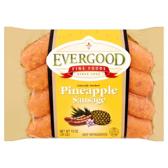 Evergood Naturally Smoked Pineapple Sausage, 13 oz