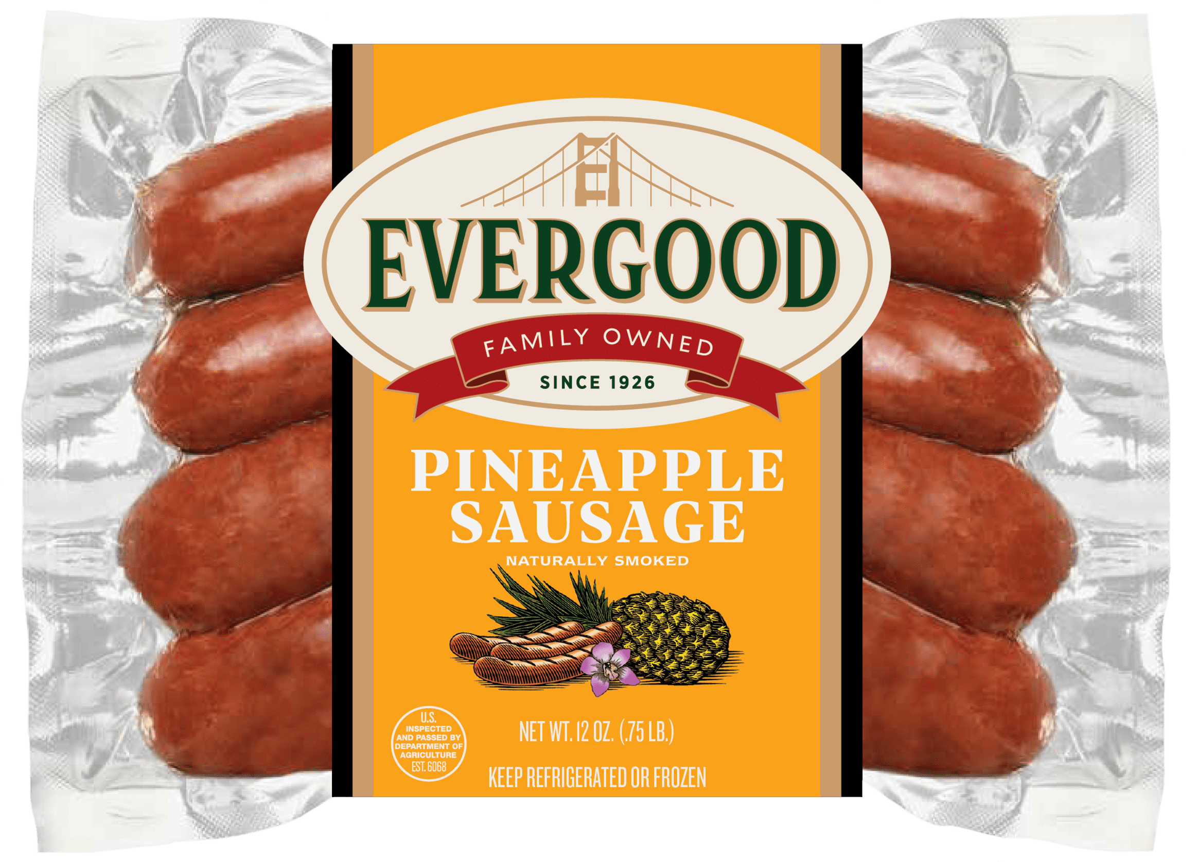 Evergood Pineapple Sausage, 12 oz, 4 Count