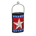 thumbnail image 1 of Evergreen 14.8" Solar Lantern, Star, Patriotic Flag, 1 of 1