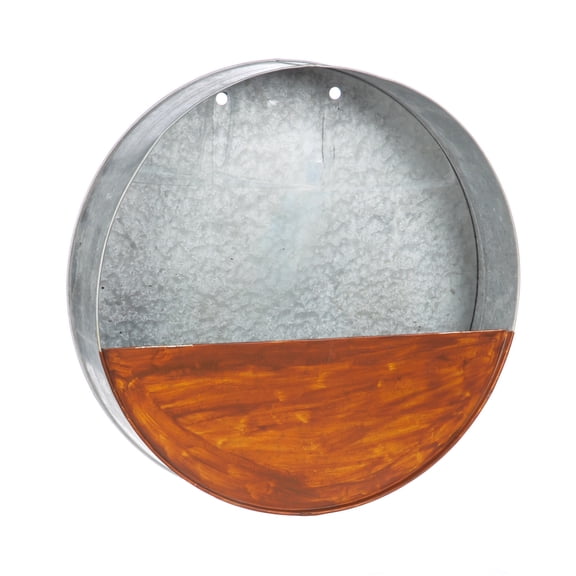 Evergreen Garden Galvanized Metal Circle Wall Planter