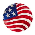 thumbnail image 1 of Evergreen 18" Glass Bird Bath, American Flag, 18'' x 3'' x 18'' inches, 1 of 1