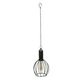 thumbnail image 1 of Evergreen 19.6" Solar Hanging Lantern with Chain and LED Bulb, Rounded, 1 of 3