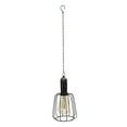 thumbnail image 1 of Evergreen 19.6" Solar Hanging Lantern with Chain and LED Bulb, Squared, 1 of 3