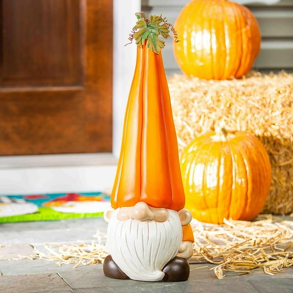 Evergreen 24"H Pumpkin Gnome Garden Statuary