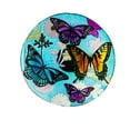 thumbnail image 1 of Evergreen 25"H Glass Stake Birdbath, Bountiful Butterfly- Fade and Weather Resistant Outdoor Decor for Homes, Yards and Gardens, 1 of 2