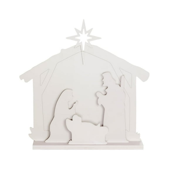 Evergreen 27.5"H LED Polywood Garden Statuary, Nativity, 4.5''x 28'' x 27.6'' inches