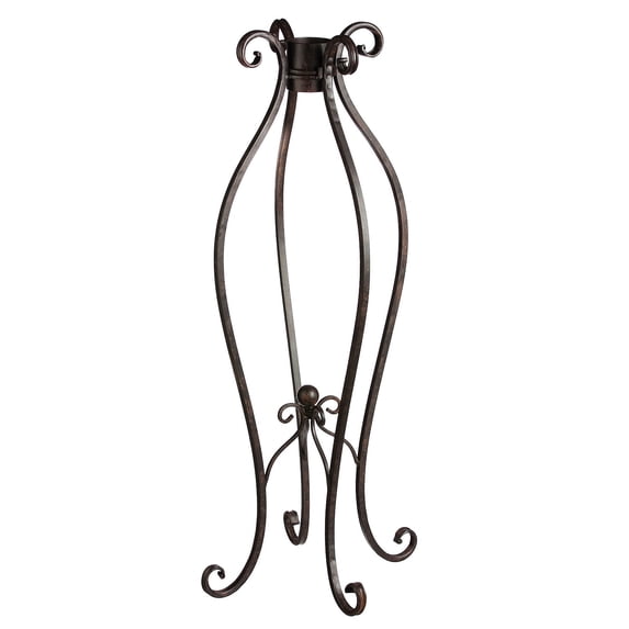 Evergreen 30 in. Black Metal Gazing Ball Stand