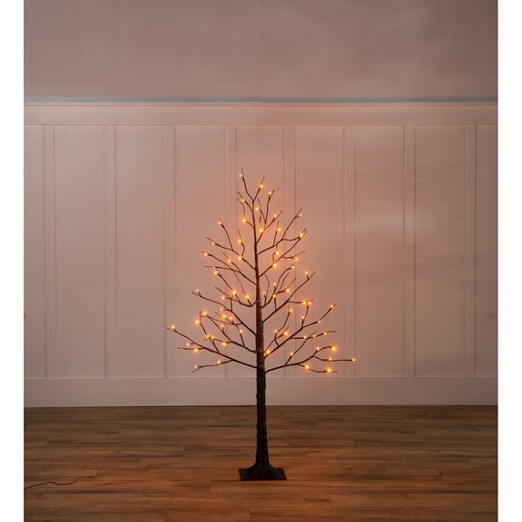 4'H Halloween Tree with 72 Orange LEDs