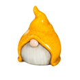 thumbnail image 1 of Evergreen 5"H Ceramic Small Gnome Garden Statuary, Yellow, 1 of 2