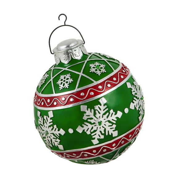 Evergreen 8" Battery Operated Ornament Outdoor Ornament, Green, 8.7'' x 1.7'' x 1.7'' inches