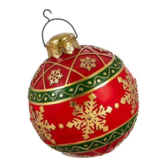 Evergreen 8" Battery Operated Ornament Outdoor Ornament, Red, 8.7'' x 1.7'' x 1.7'' inches