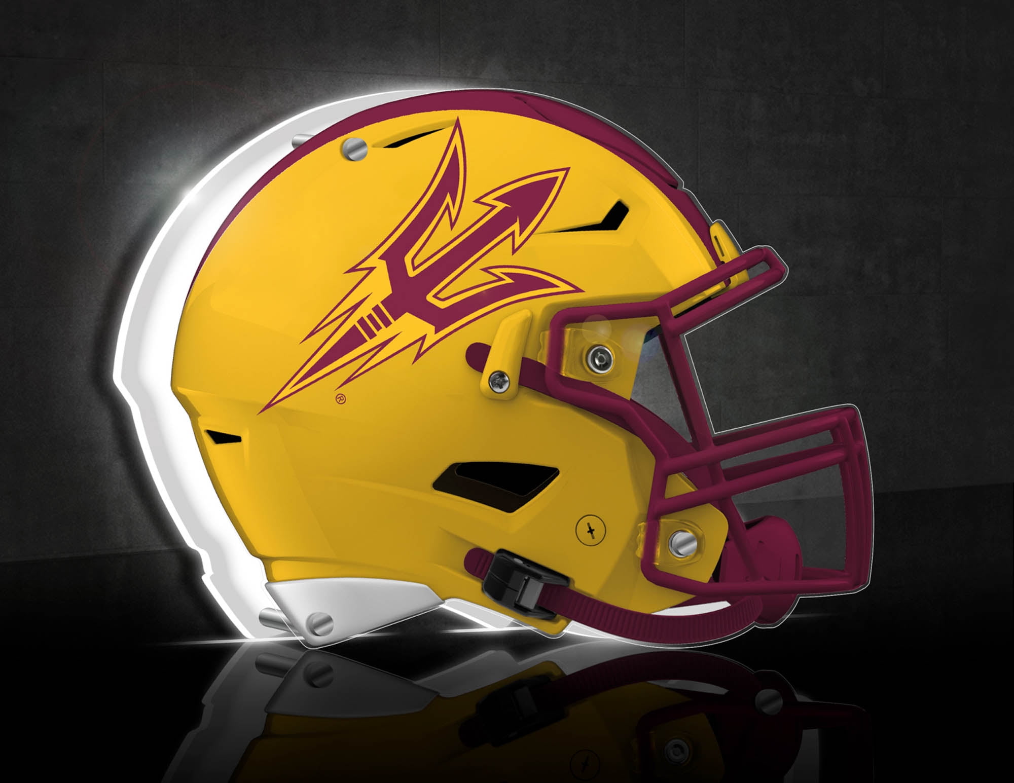 Arizona State Sun Devils LED Helmet Tabletop Sign - Walmart.com