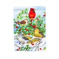 thumbnail image 1 of Evergreen Basket of Holly with Birds Suede Garden Flag, 12.5 x 18 inches, 1 of 2